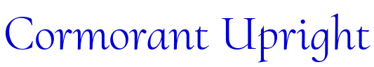 Cormorant Upright font
